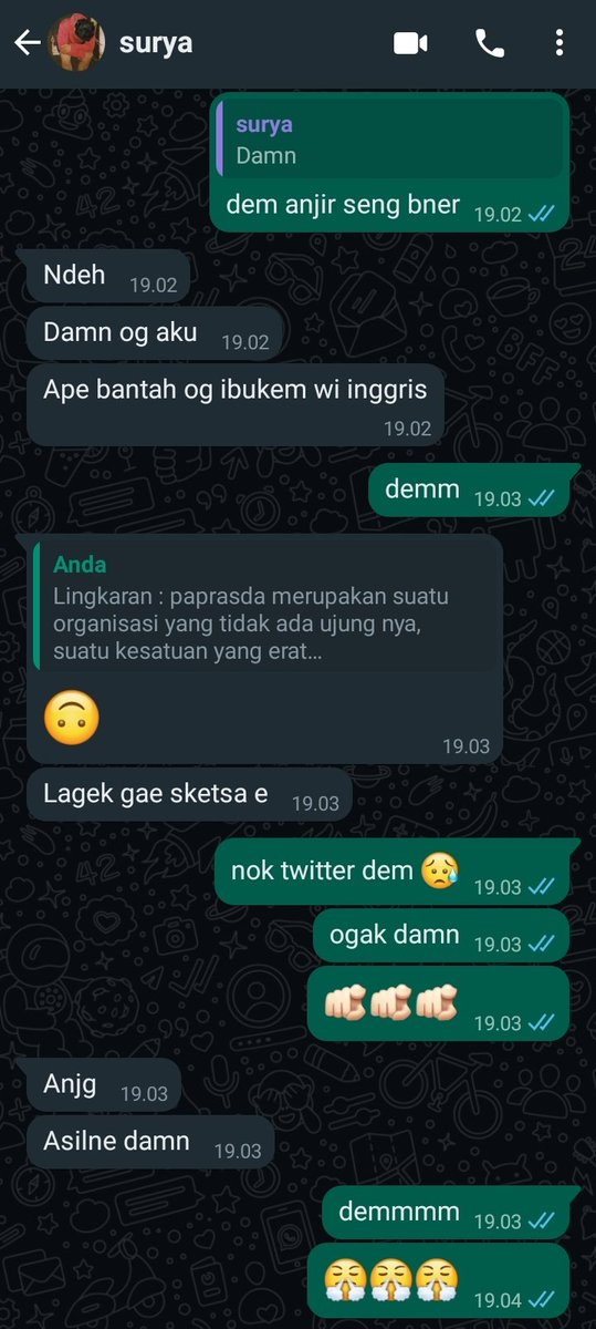 lukh pada tim dem ataw damn?