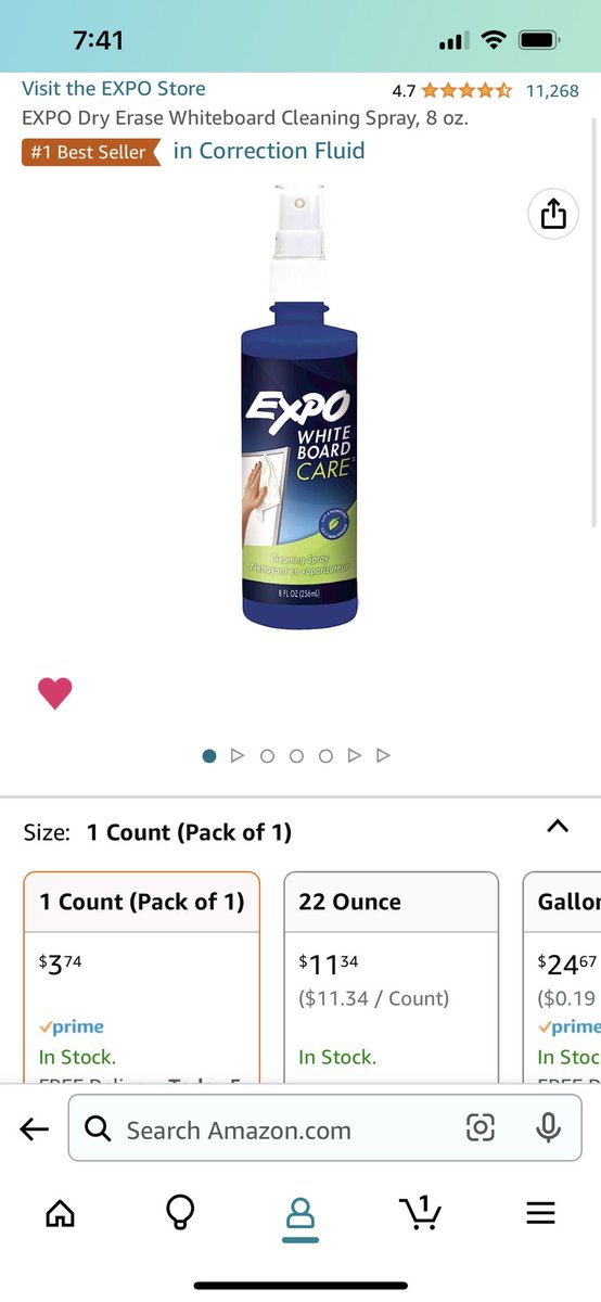 🧮 I’m a fourth grade math teacher in Ohio.   We use dry erase boards daily, and they can get pretty dirty.  We could really use Expo cleaning spray!  Right now they are only $3.74 a bottle.

Would any amazing donors be willing to help us out?

amazon.com/hz/wishlist/ls…
