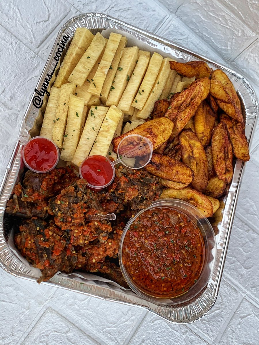 LynnsCocina's tweet photo. Good afternoon lovers.
Yummy 😋 😋
Yam chip,plantain and goat meat available on preorder within ekiti https://t.co/enBbV4XZdz