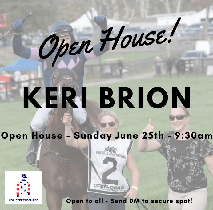 Open Morning at @Keri145 ! ⏰ 9:30am -11:30am- Sunday June 25th 📍Fair Hill Training Center, Elkton, Maryland 🏇Meet the horses 👀Head to the Gallops ✅Meet the trainer - Join trainer Keri Brion as she shares insights on horse conformation and tips for spotting potential