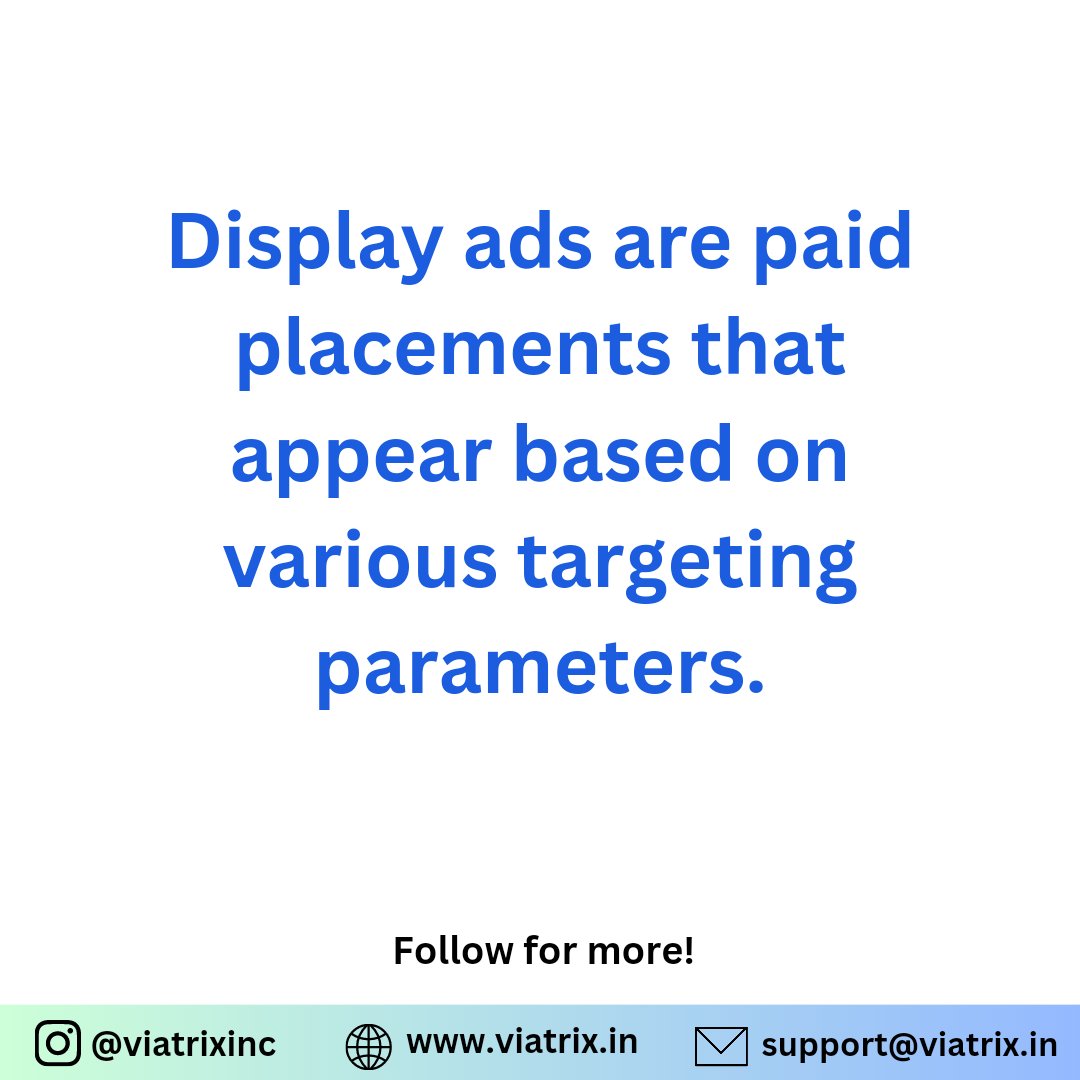 ViatrixInc's tweet image. Unleash the power of Amazon Display Ads and captivate your audience! From eye-catching banners to engaging videos, drive brand awareness and conversions like never before. #AmazonDisplayAds #AdvertiseSmart #BrandVisibility #OnlineMarketing