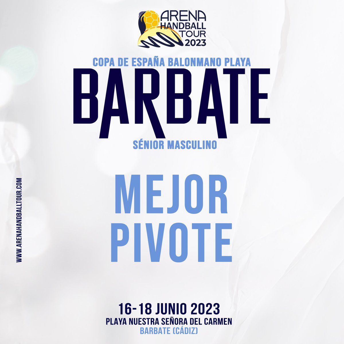✨ ¡Vota por el 𝙈𝙚𝙟𝙤𝙧 𝙋𝙞𝙫𝙤𝙩𝙚 en la #CopaESPBMPlaya de Barbate!

♻️ RT: Pedro Manuel Matos (<a href="/CBParla/">Club Balonmano Parla</a>)  
❤️ Me Gusta: Antoine Miranda (<a href="/MaravillasBm/">BM Maravillas Benalmádena</a>)   

#CopaESPBMPlaya #ArenaHandballTour <a href="/diputacioncadiz/">Diputación de Cádiz</a> <a href="/Ayto_Barbate/">Ayuntamiento Barbate</a> <a href="/AndaluciaJunta/">Junta de Andalucía</a>