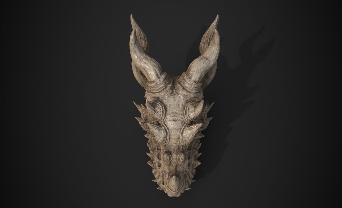 The dragon skull I made for
@PlayEldarune
the game is here☠️eldarune.com  I can't do without dragon🫡 #eldarune #digitalart #3d #zbrush #characterdesign #sculpting #ZBrush #Substance3DPainter #Blender #GamesArtist #digitalsculpt #medievalgames #PCgame #medieval #render