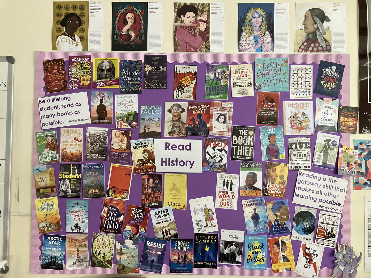 As well as my permanent ‘Read History’ board I have created a monthly recommended reads board, highlighting new books and books that relate to the curriculum being taught in History. I am now desperate to build up my department library! @FireflyPress @Cathy_Faulkner_