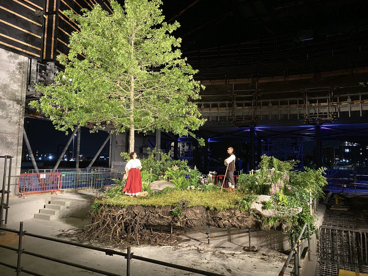 This was a great project and very challenging.  #ManchesterInternationalFestival. 
How could we get the tree safe/stable without compromising the artists vision?  Clever guying was how we managed it.

#trees #vision #treeplanting #design