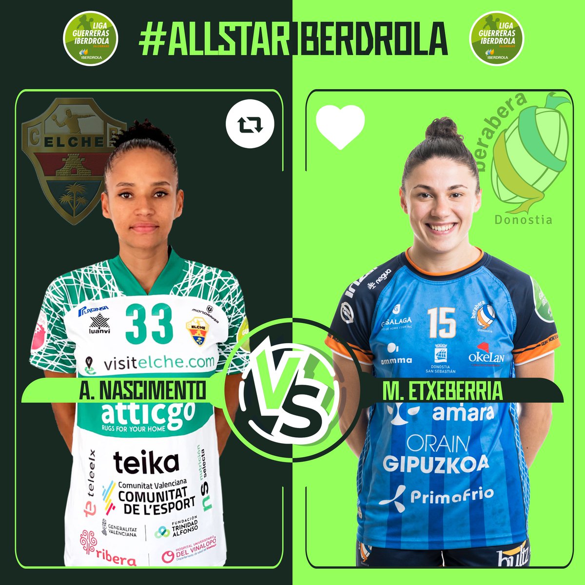 ⭐️ #AllStarIberdrola 𝟐𝟎𝟐𝟐/𝟐𝟎𝟐𝟑 - 𝑴𝑬𝑱𝑶𝑹 𝑬𝑿𝑻𝑹𝑬𝑴𝑶 𝑫𝑬𝑹𝑬𝑪𝑯𝑶

♻️ RT: @lelepn03 (@cbm_elche)
❤️ Me gusta: @maitane_97 (@BalonmaBeraBera)

#LigaGuerrerasIberdrola #SheLovesHandball