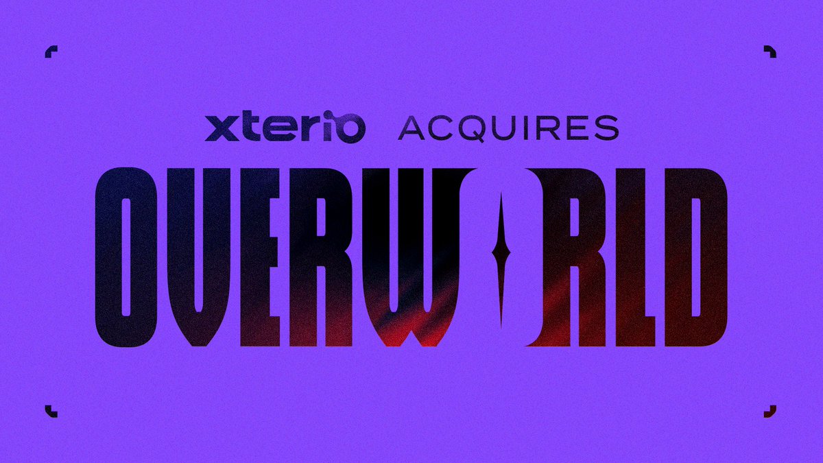 ANNOUNCEMENT❗

Thrilled to announce that <a href="/XterioGames/">Xterio</a> has finalized its acquisition of <a href="/OverworldPlay/">OVERWORLD</a>, the most-awaited web3 game and coveted PFP.

Overworld will be a transformative community and title that will redefine the future of gaming, web3, and AI.

THE FUTURE AWAITS!