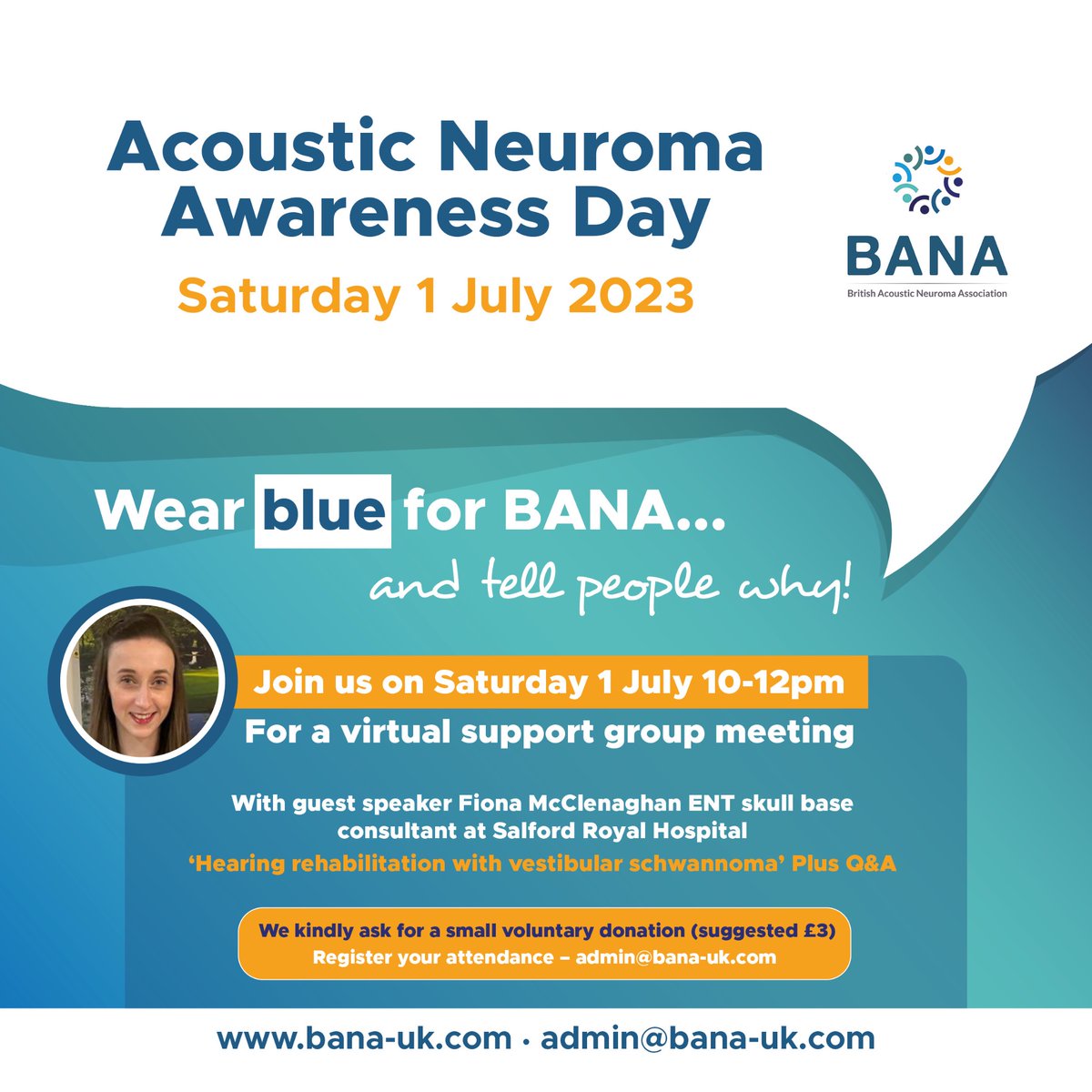 #acousticneuromaawarenessday
#wearblue4BANA