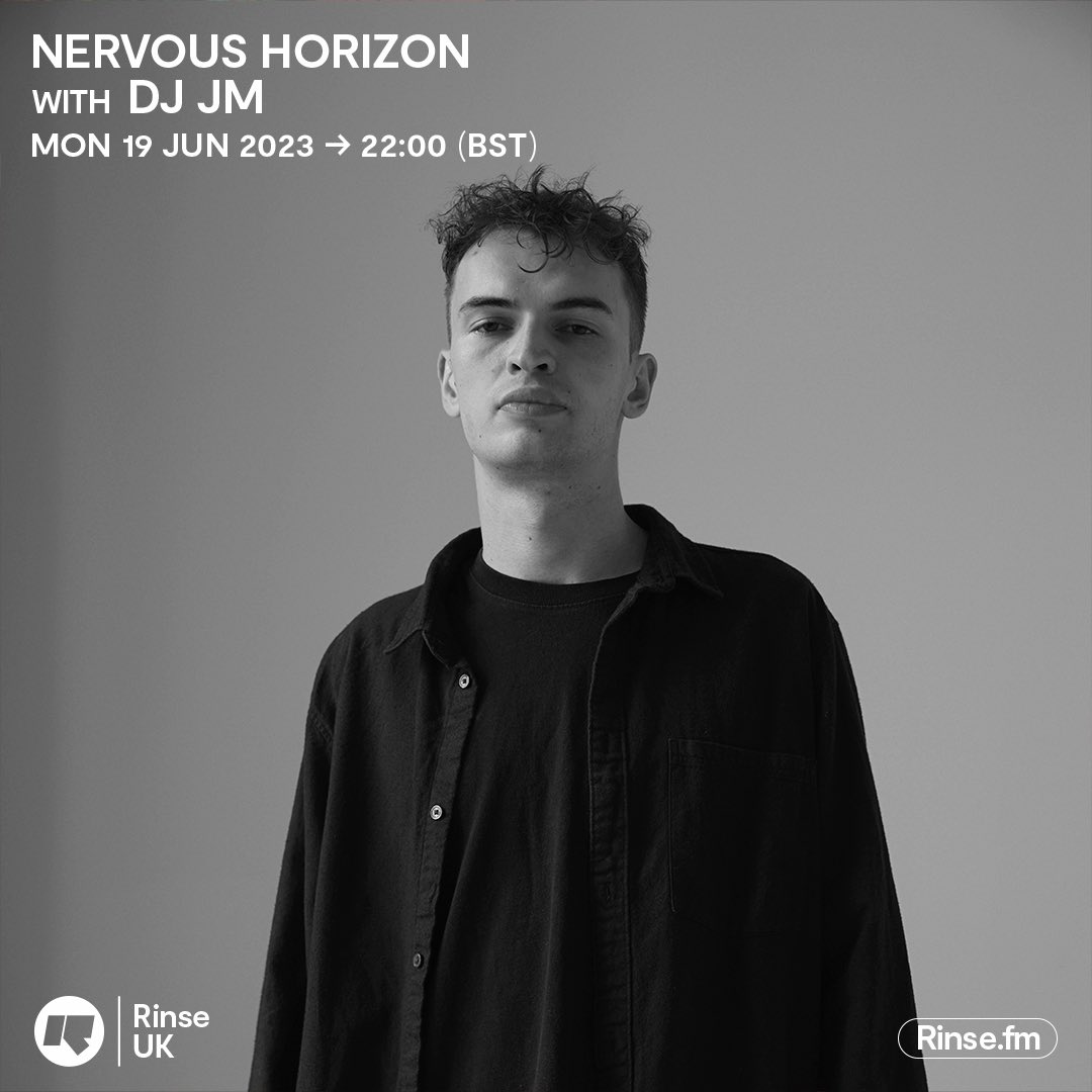 happy to be back on @RinseFM tonight for @NervousHorizon show! first hour music ive enjoyed lately, second hour JM production mix with alot of forthcoming music :) Thanks always to @Tsvisions and @Wallworkuk ❤️