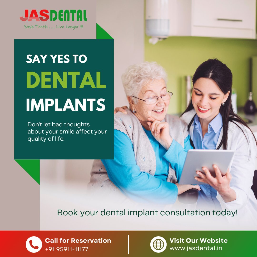Don't let missing teeth hold you back from sharing your beautiful smile with the world. Take the first step towards a brighter future by booking your dental implant consultation today!
.
#JASDental #Bangalore #Dentalcare #DentalImplants #SmileTransformation