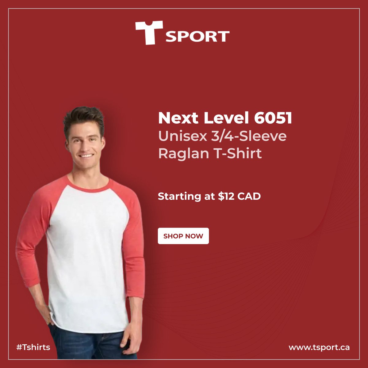 tsport_ca's tweet photo. Next Level 6051 Unisex Triblend 3/4-Sleeve Raglan is here to take your style to new heights.

Order online now. 👕 https://t.co/Fb3pfkKi1F

#nextlevelapparel #raglantshirt #wholesaleclothing #torontoshopping #canada #TSport https://t.co/ZolrUbMZFY