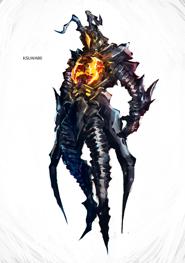 solo armor full armor white background full body gauntlets 1boy  illustration images