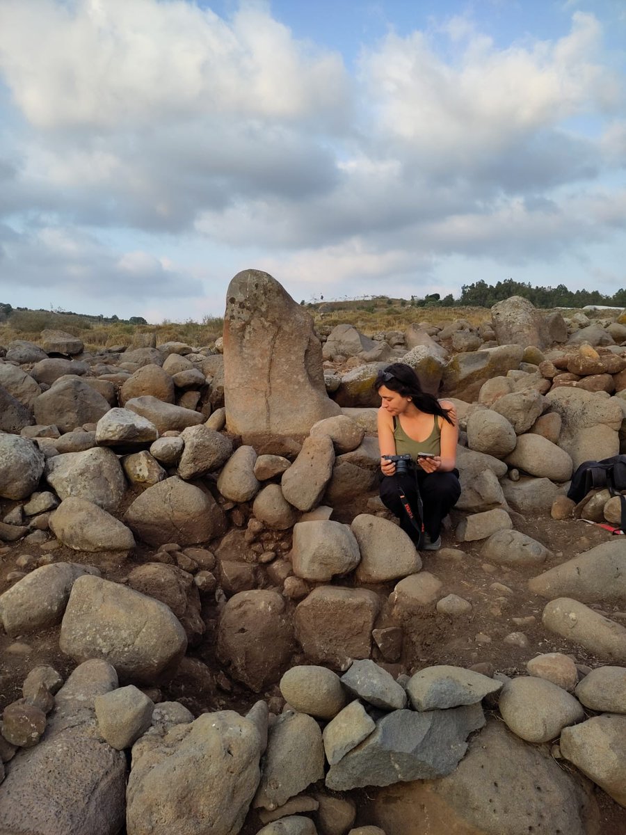 Solitude in a dolmen. @defours_meryl sorting out tomb's construction strategy. MEG-A Megaliths of northern Levant project 23 in Akkar, Lebanon 🇱🇧 step 1️⃣.