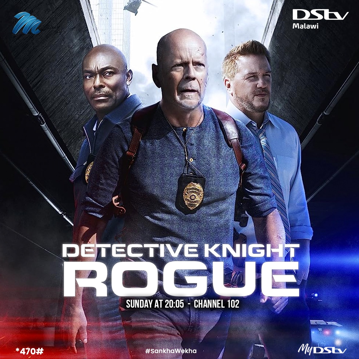 Catch Bruce Willis in action tonight in Detective Knight: Rogue on #MNet102. #SundayNightMovie