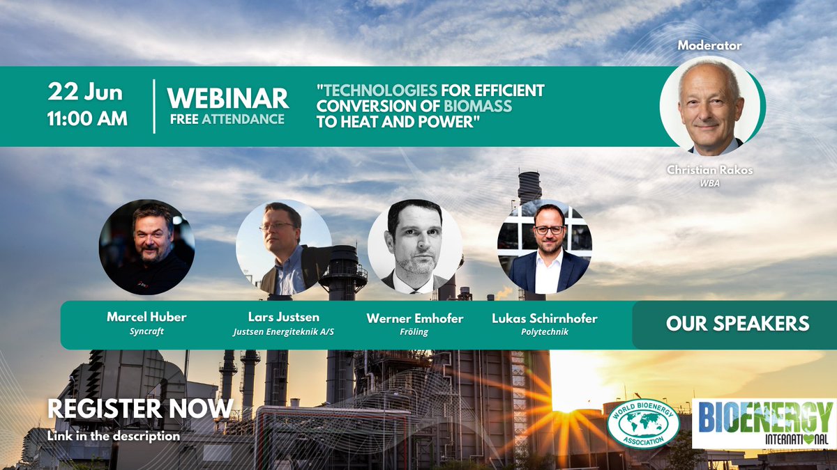 World_Bioenergy's tweet image. 🗓 Only 2 days left for our upcoming #webinar!

🌱 Don't miss out on gaining valuable insights from industry-leading experts sharing their knowledge on #SustainableEnergy solutions for efficient #BiomassConversion.

💡 Register at lnkd.in/dKnBWHDX