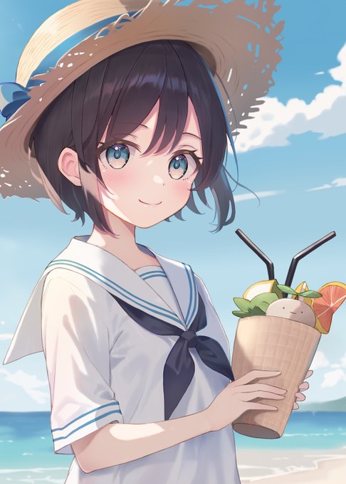 「beach blue eyes」 illustration images(Latest)｜4pages