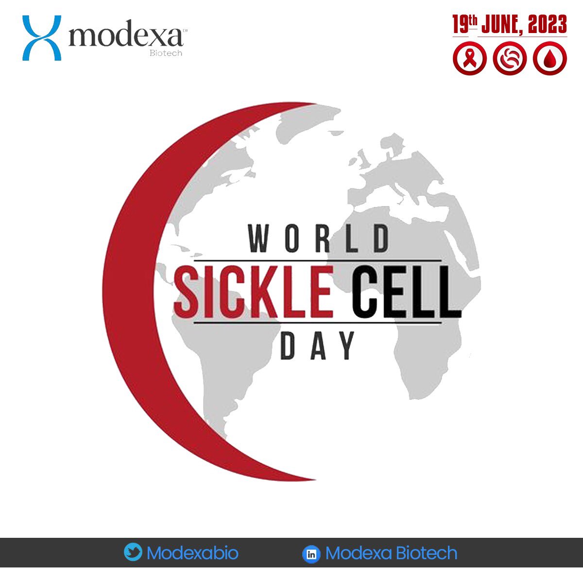 ModexaForHealth's tweet image. HAPPY WORLD SICKLE CELL DAY 2023

Join us as we break the barrier of stigma and discrimination surrounding sickle cell disorder. Lets all come together to promote better care, treatments and support for individuals battling sickle cell disease.

#WorldSickleCellDay2023