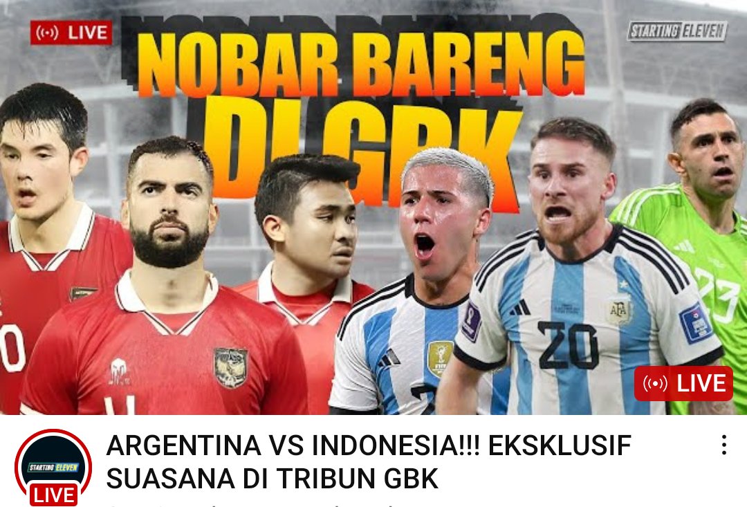Senin Live Streaming RCTI Fifa Match Day Prediksi Mimpi Garuda Mendunia

🔴 Indonesia vs Argentina

Link Streaming:
deculfootball.blogspot.com/2023/03/live-s…
.
.
.
.
#TimNasDay #FifaMatchDay #KitaGaruda