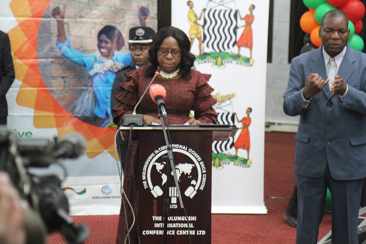 UNZambia's tweet photo. Her Honour the Vice President of the Republic of Zambia, Mrs W.K. Mutale Nalumango MP today officially launched the 2023 Zambia Social Protection Week. #InclusiveSocialProtection #ShockResponsiveSocialProtection #ZSPW2023 https://t.co/9kIOOMecOT