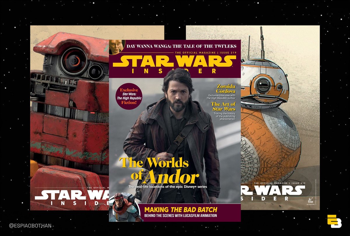 EspiaoBothan's tweet photo. [Mensagem Interceptada]
Edição 219 da revista Star Wars Insider destaca a série #Andor e bastidores de #TheBadBatch https://t.co/04JdgvRH7K