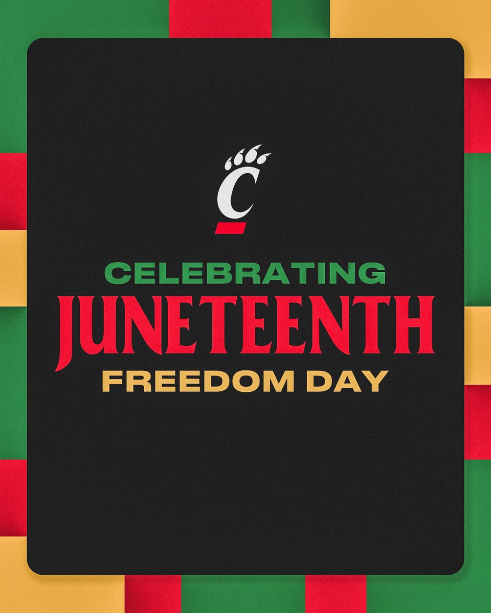 Happy #Juneteenth! As the Bearcats community celebrates we also recognize and remain committed to the work that lies ahead in the fight against racial and social injustice.