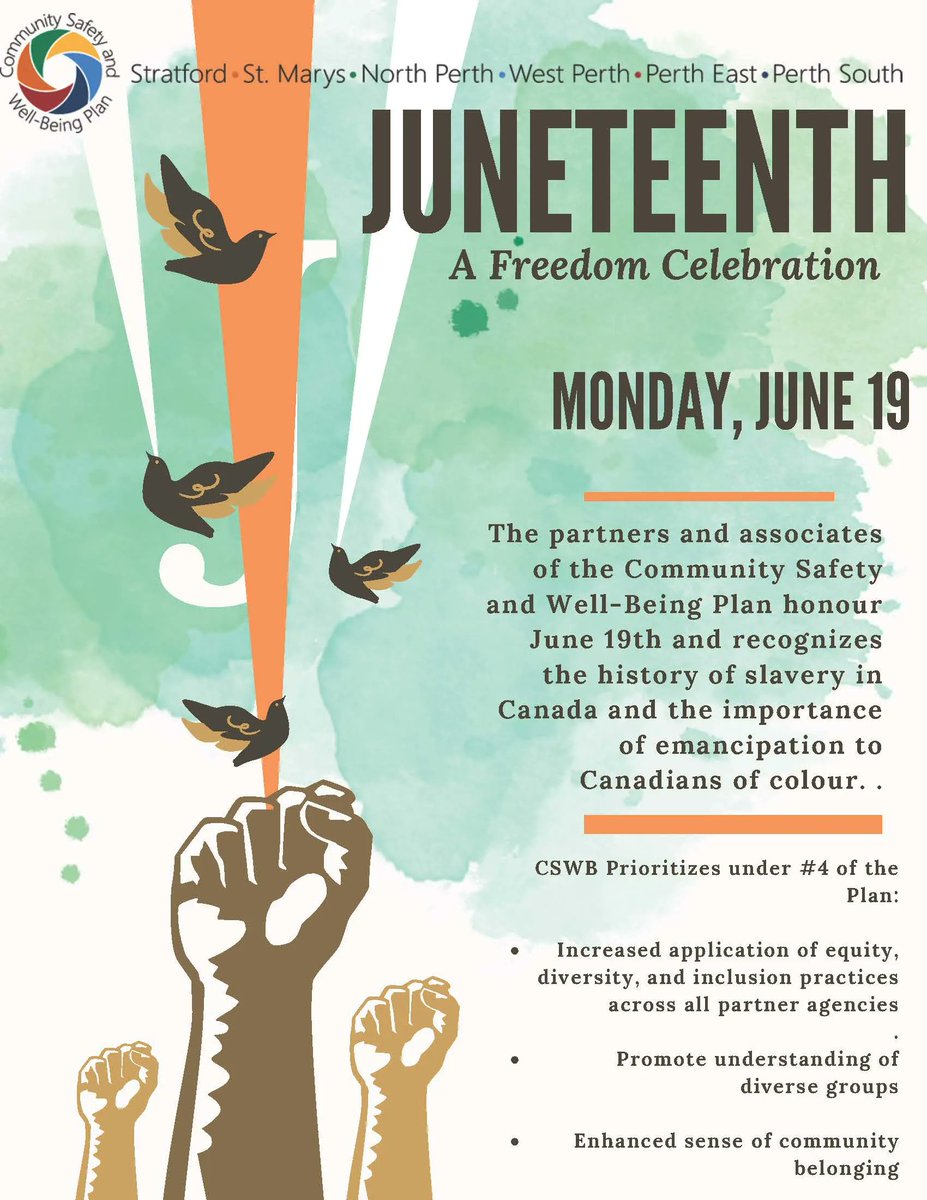 The partners and associates of the Community Safety and Well-Being Plan honour June 19th