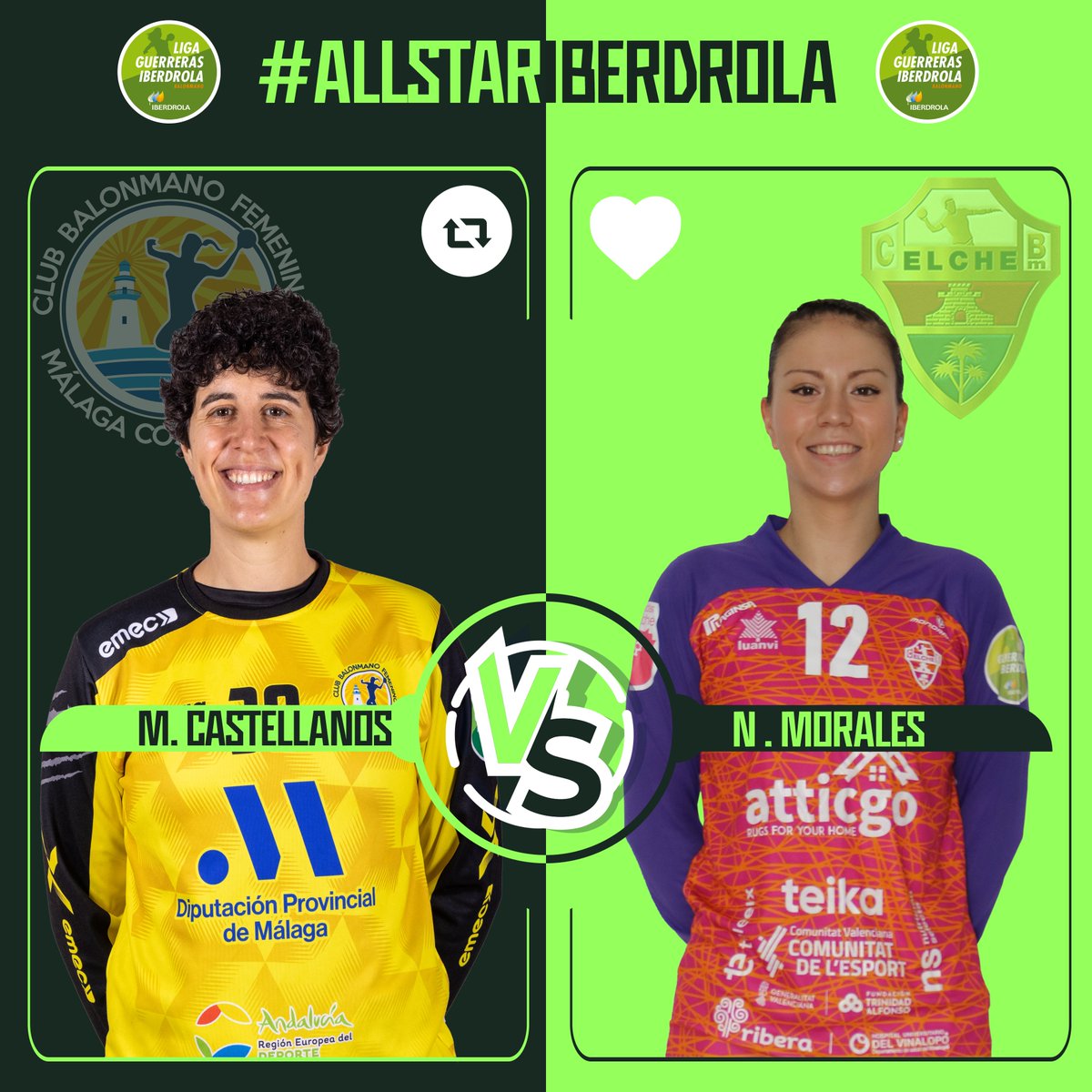 IberdrolaDHF's tweet photo. ⭐️ #AllStarIberdrola 𝟐𝟎𝟐𝟐/𝟐𝟎𝟐𝟑 - 𝑴𝑬𝑱𝑶𝑹 𝑷𝑶𝑹𝑻𝑬𝑹𝑨

♻️ RT: @Merche1616 (@BMMalagaCosta)
❤️ Me gusta: @nicole11morales (@cbm_elche)

#LigaGuerrerasIberdrola #SheLovesHandball https://t.co/oBL6PX0IVF