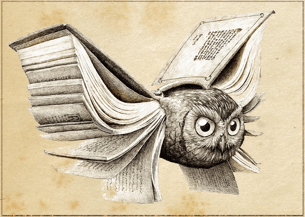 #OwlishMonday  The owls are taking over the #BookCavalcade!

Image by Redmer Hoekstra (2012) [Dutch Illustrator] adapted by Plum leaves on flickr.  @Pericles494BC