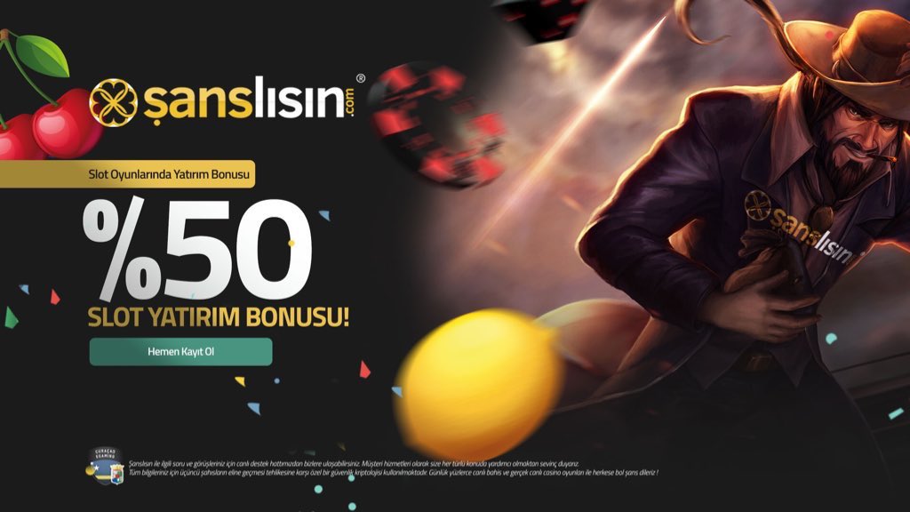 sanslisin362.com ‘da #Şanslısın 
✅İlk yatırıma %100 #ÇEVRİMSİZ!
✅Her yatırıma %25 #ÇEVRİMSİZ!
✅Her kayıba %30 İADE!
✅Her Hafta %100 KOLAY ÇEVRİM! 
✅5 Kayıba 1 #Şansbonusu! 
  #sanslisingiris #slot #casinobonus