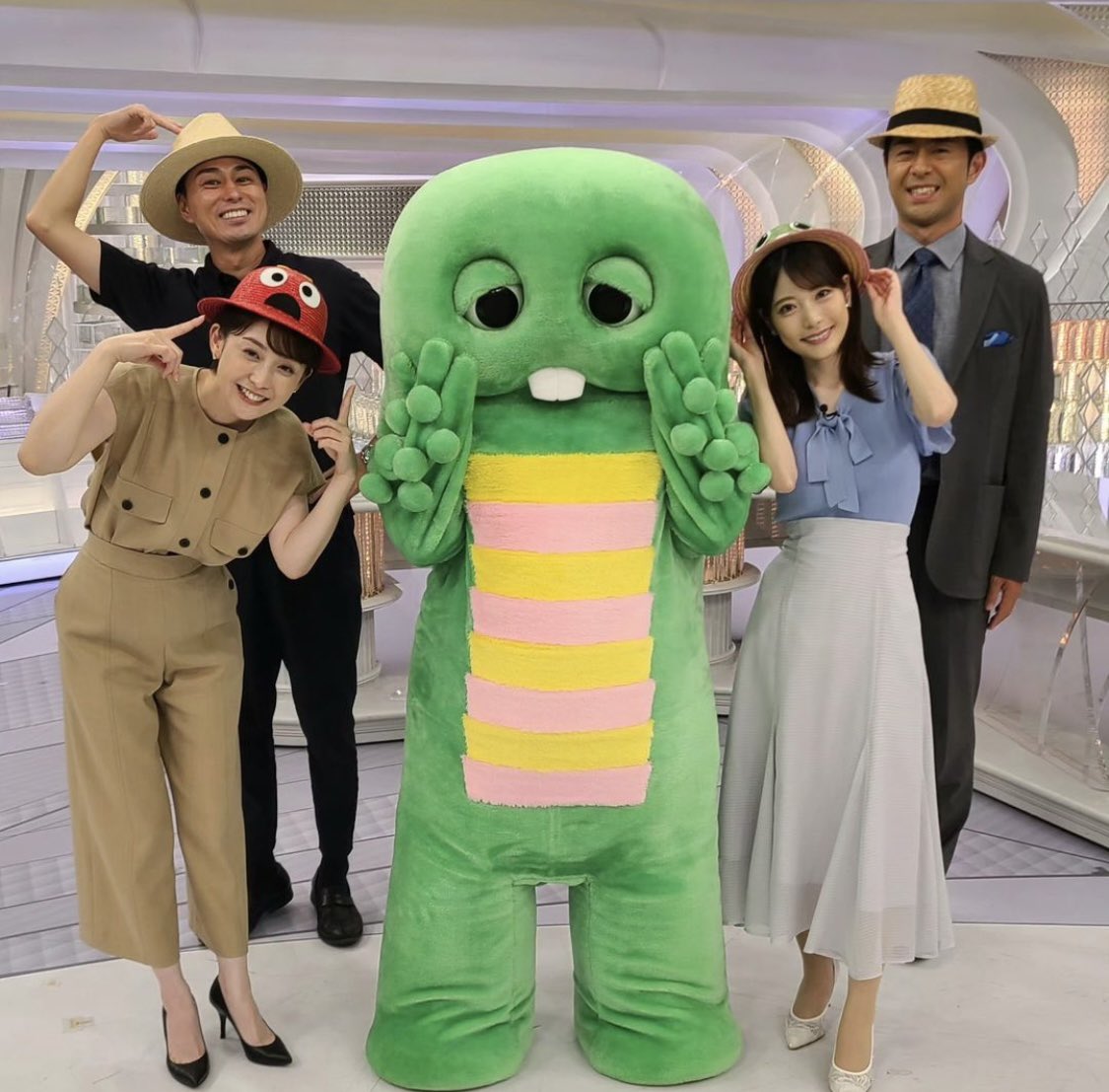 激レア✨限定50 田中帽子店　ひらけ！ポンキッキ ガチャピン　ムック　麦わら帽子 麦わら帽子 #ガチャムク #ガチャピン #ムック #田中帽子店 #イット