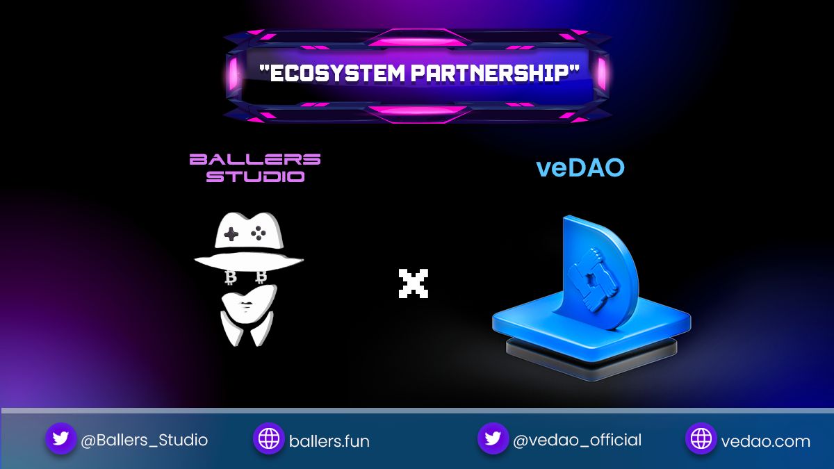 Heyy #Ballerfam🚨 
We are #proud to announce our #ecosystem #partnership with @vedao_official🚀
With aligned #visions we are ready to disrupt how the world views #CommunityEngagement 🔥
#BTC #CryptoCommunity #gaming_news #P2E #DAO