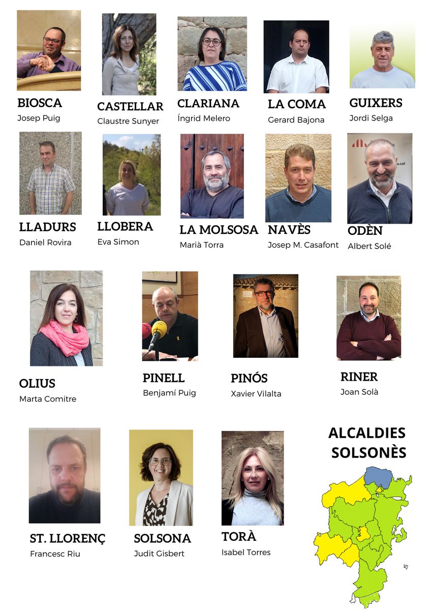 Qui ocupa les alcaldies del #Solsonès després del 28-M i dels plens d'investidura de dissabte? 👇 <a href="/CCSolsones/">Consell Comarcal del Solsonès</a>
