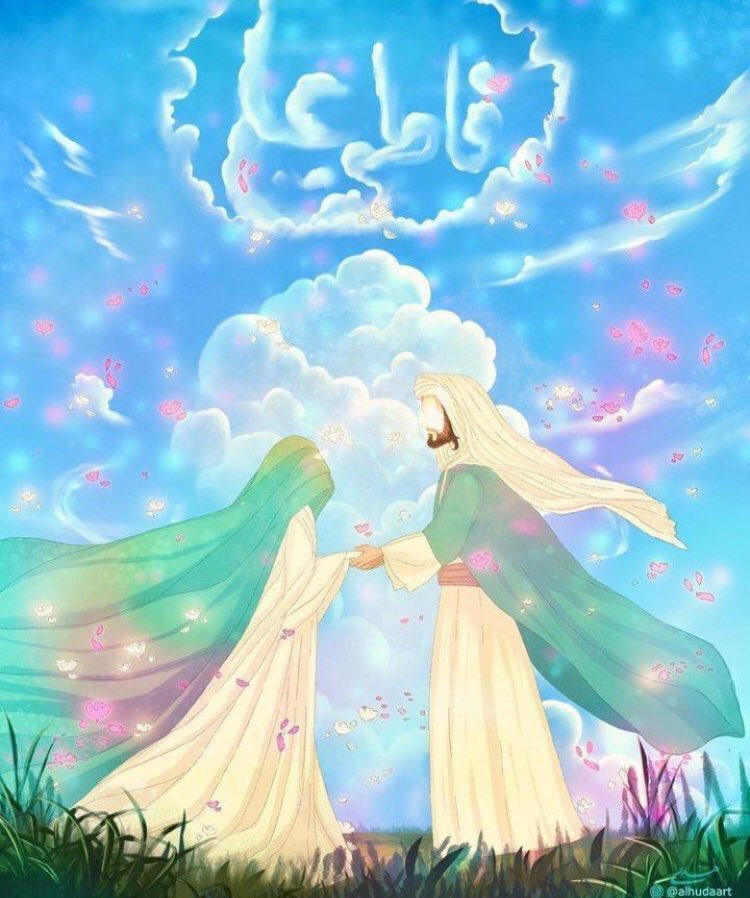 Hashirr110's tweet photo. How beautiful is the marriage of Ali (a) and Fatima (s) even decades later it still stands as a testimonial of true love ❤️ https://t.co/cp4ZDreGSd