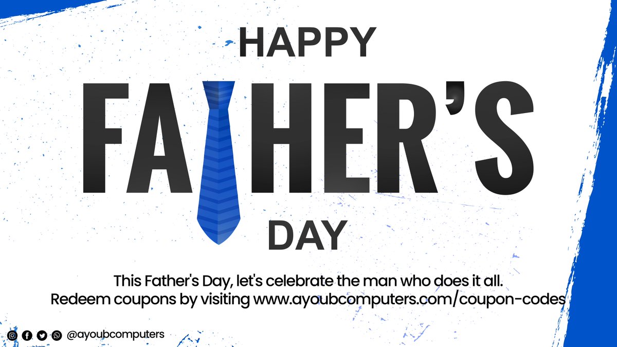 Happy Father's Day to all the amazing dads out there!
ayoubcomputers.com/coupon-codes/
#fathersday #dad #love #family #fathersday2023 #fathersdaygift #fathersdaycards #fathersdaycoupons #ayoubcomputers