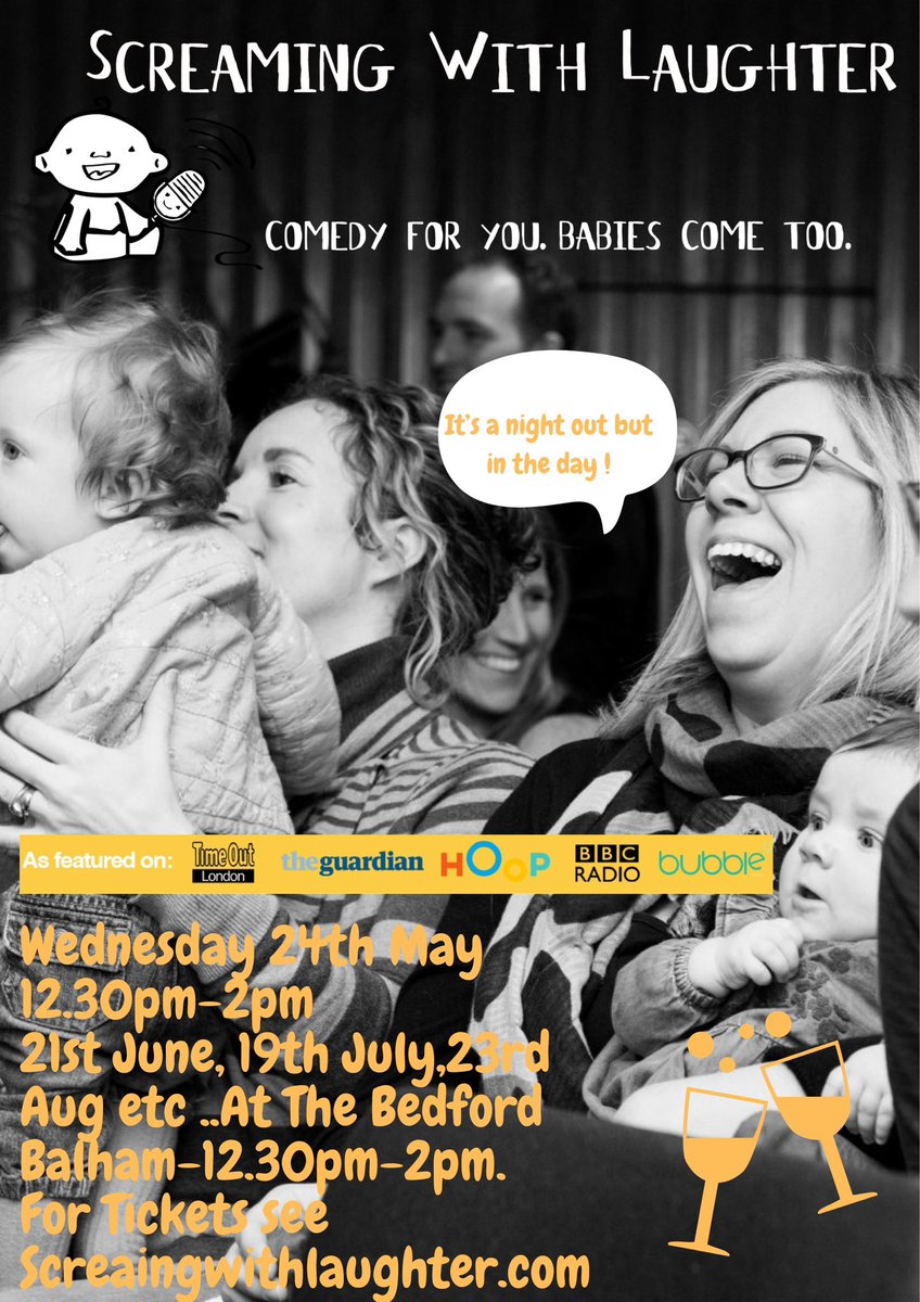 Screaming With Laughter (@screamwithlaugh) on Twitter photo Have you got your ticket for this Wednesday 21st June <a href="/TheBedfordPub/">The Bedford, Balham</a> Balham starts 12.30 -2pm with a mega line up from <a href="/MichaelAkadiri/">THE COMEDY DOC - TOUR EXTENSION ON SALE NOW!</a> <a href="/sarabarron/">Sara Barron</a> grab your NCT mates and let’s do this wegottickets.com/event/576208/ pls RT !! Have you got your ticket for this Wednesday 21st June <a href="/TheBedfordPub/">The Bedford, Balham</a> Balham starts 12.30 -2pm with a mega line up from <a href="/MichaelAkadiri/">THE COMEDY DOC - TOUR EXTENSION ON SALE NOW!</a> <a href="/sarabarron/">Sara Barron</a> grab your NCT mates and let’s do this wegottickets.com/event/576208/ pls RT !!