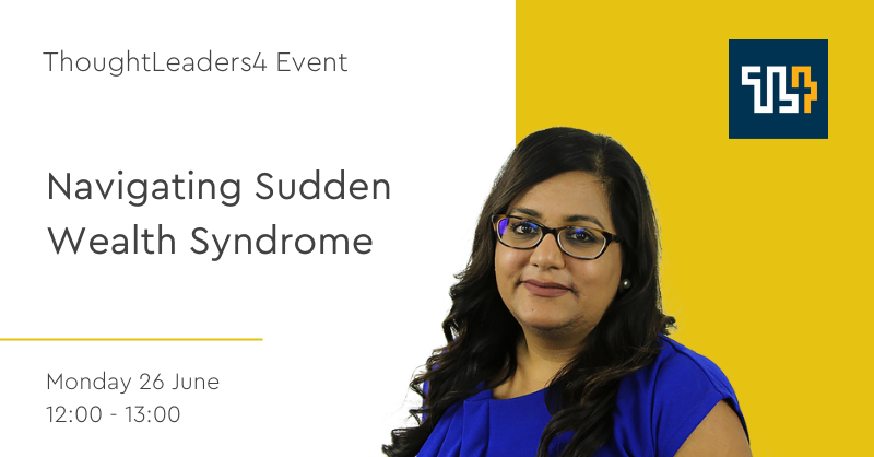 Join Diva Shah at the <a href="/weareTL4/">ThoughtLeaders4</a> conference (26 June, 12:00 – 13:00) as she discusses Navigating Sudden Wealth Syndrome. Explore the challenges faced by individuals who unexpectedly come into large sums of wealth. 
Register here: lnkd.in/eAxSy65J