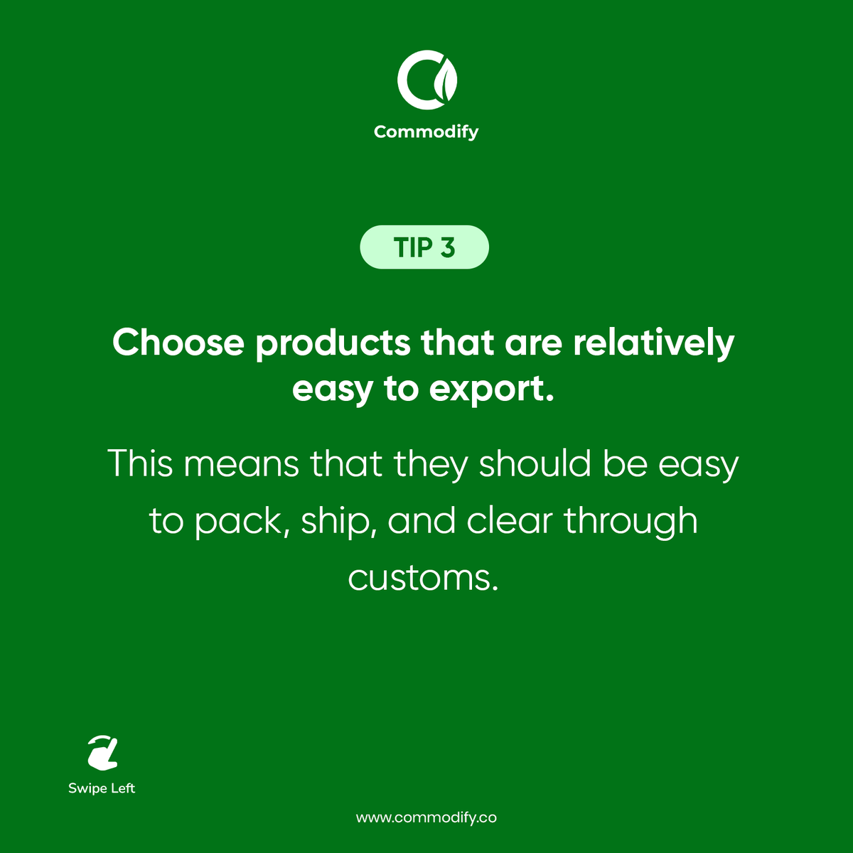 commodifyafrica's tweet photo. Sign up on https://t.co/plbcsXaYOg to access financing for your export operations. https://t.co/v2flreKBUY