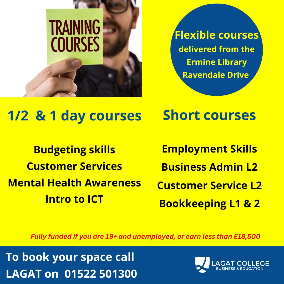 Our short courses are the perfect way to upskill yourself to get into employment or to simply update your current skillset 
We enrol all year round 
DM us to book
