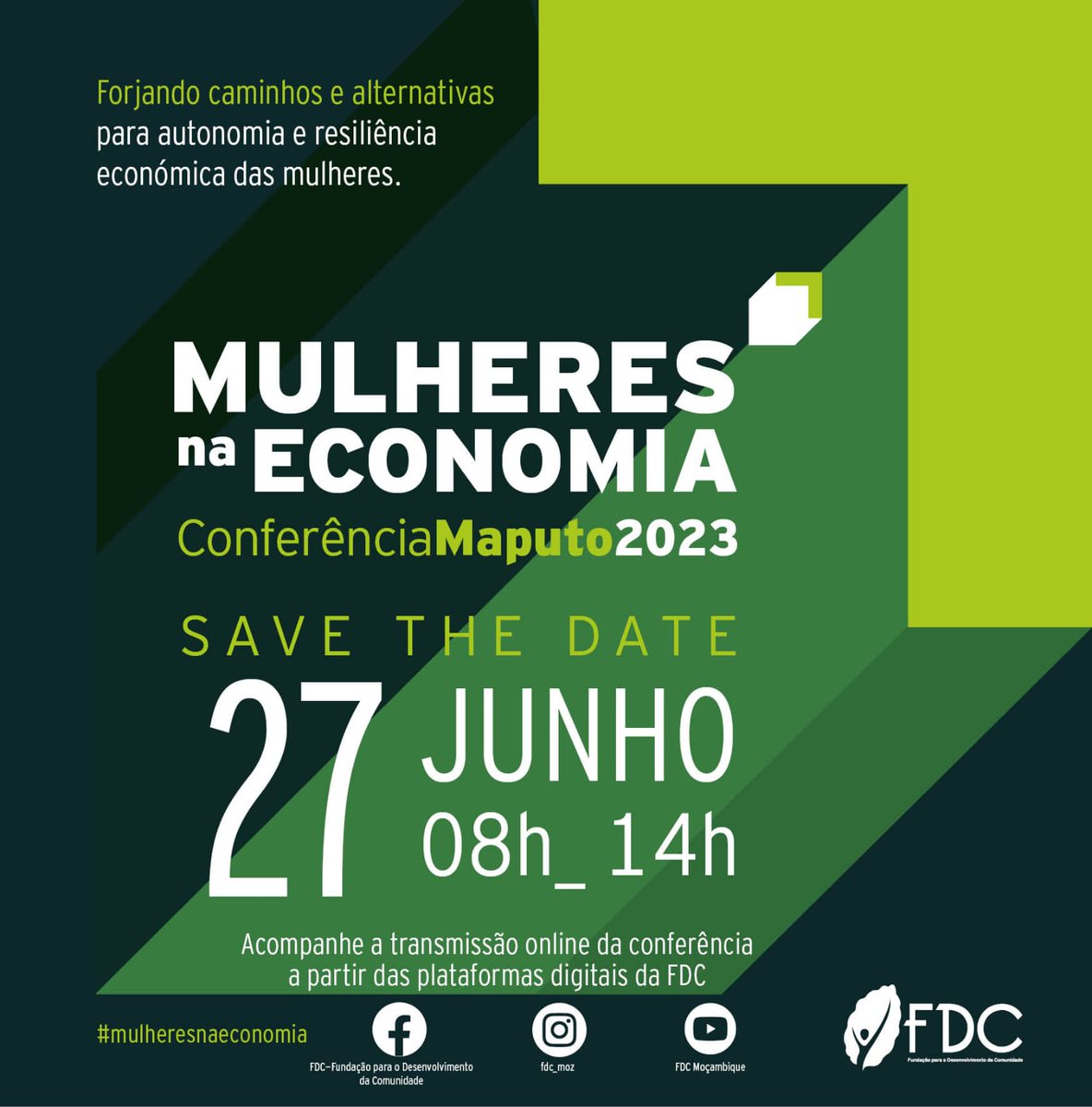 A FDC lança no próximo dia 27 de Junho (Terça-feira), a Conferência Anual Mulheres na Economia, uma iniciativa para discutir caminhos e alternativas para autonomia e resiliência económica das mulheres.

#mulheresnaeconomia #direitosiguais #participacaop  #queroserpartedasolucao