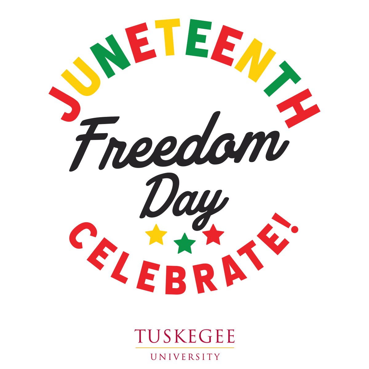 Happy Juneteenth from Tuskegee University! ❤️💚💛🖤 #OneTuskegee #Juneteenth