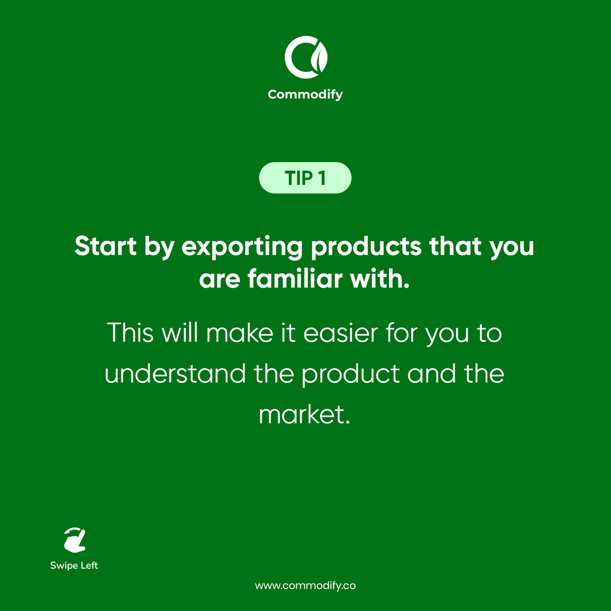 commodifyafrica's tweet photo. Sign up on https://t.co/plbcsXaYOg to access financing for your export operations. https://t.co/v2flreKBUY