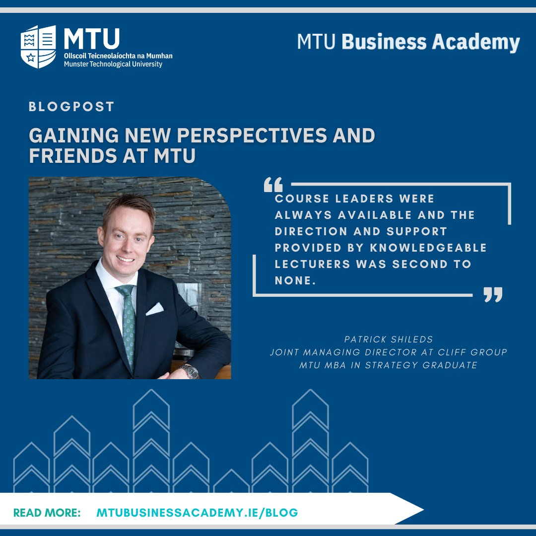 📚"Returning after 16 years felt like stepping back in time. My MBA journey led to my dream role as Joint MD ....the course challenged me, broadened horizons, and equipped me with invaluable skills." 🎓👨‍💼📈

mtubusinessacademy.ie/blog/gaining-n…

#MTU #MBA #NewPerspectives #LifelongLearning