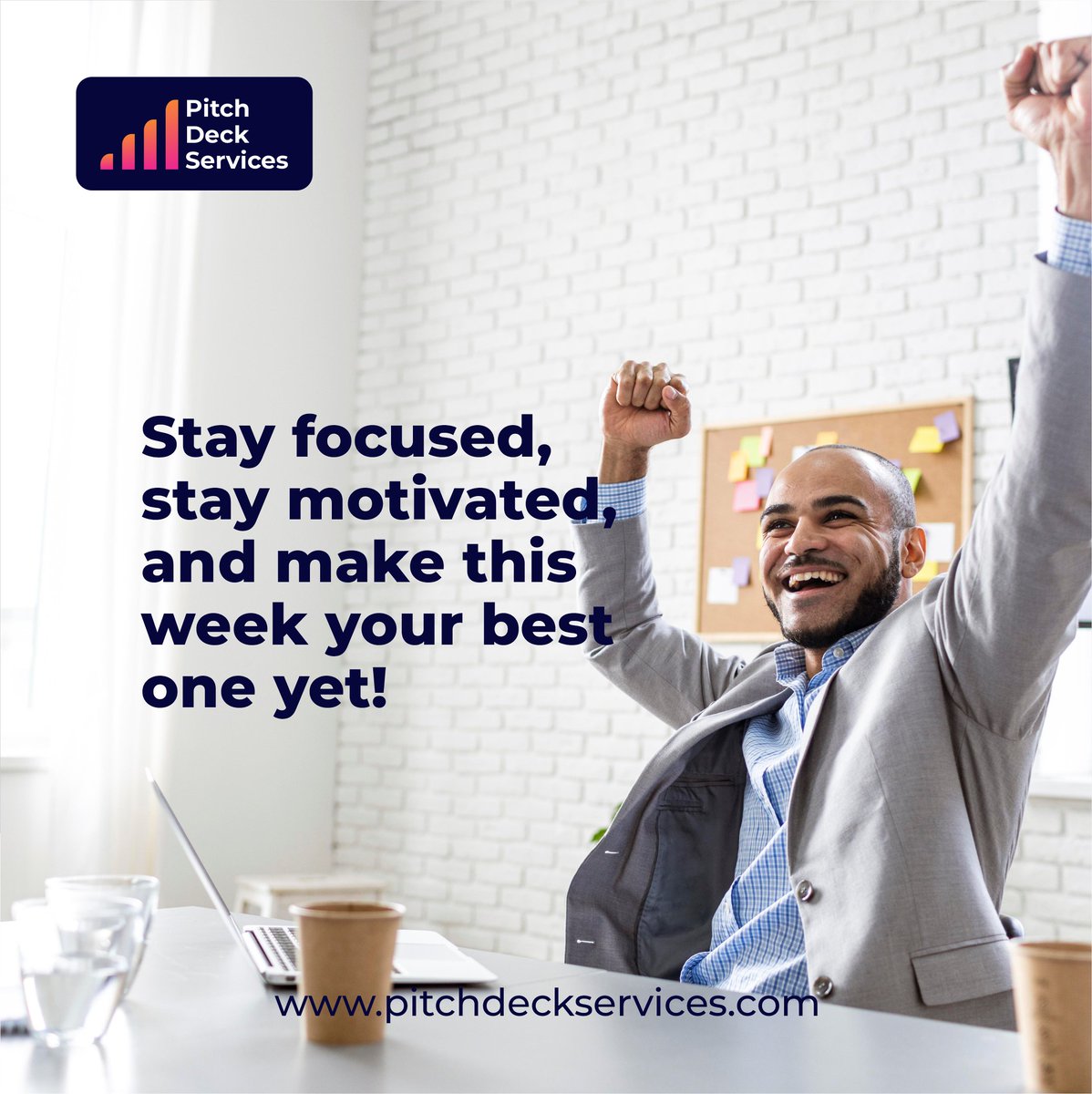 Start the week with a positive mindset and a determination to conquer your goals. Remember, every small step forward is a step closer to success. Stay focused, stay motivated, and make this week your best one yet! 💪✨ #MondayMotivation #GoalGetter #Success #PitchDeckServices