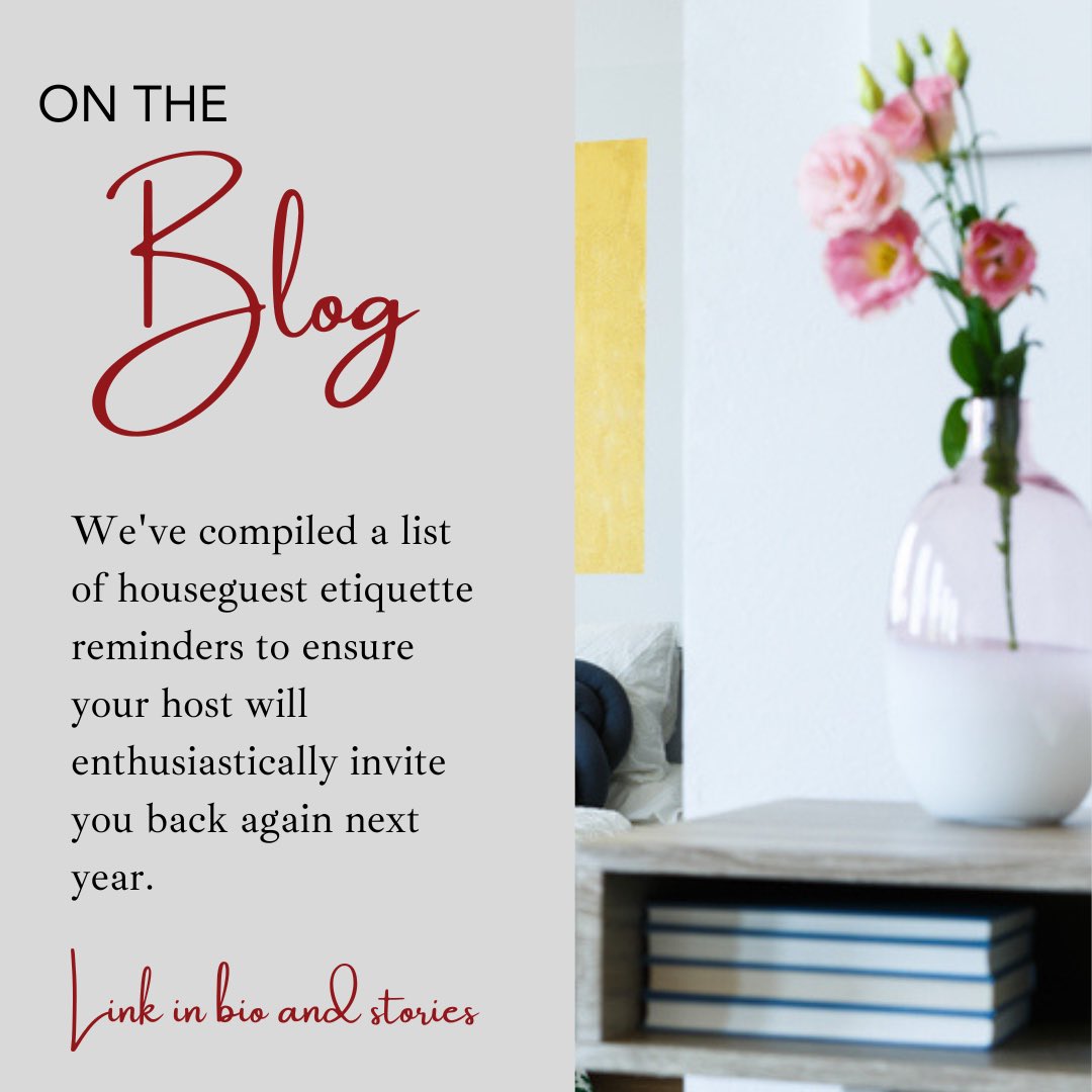 Become their favorite houseguest and spread kindness on your summer travels! Tips on the blog. ❤️🧳✈️🚗

dianegottsman.com/2023/06/19/hou…

#travel #houseguest #etiquette #manners #kindess #modernmanners #etiquetteexpert