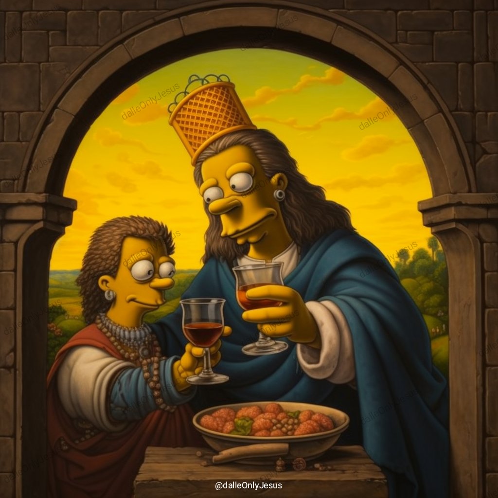 dalleOnlyJesus's tweet photo. The #dalleJesus personalized gratitude round begins! Throughout this week, I'll be posting creations featuring the #CommunAIty to celebrate my anniversary. As it couldn't be otherwise, I'll start with my first two followers: @hutzhoo and @papisaurus. Love you, guys! https://t.co/h33GttqkFC