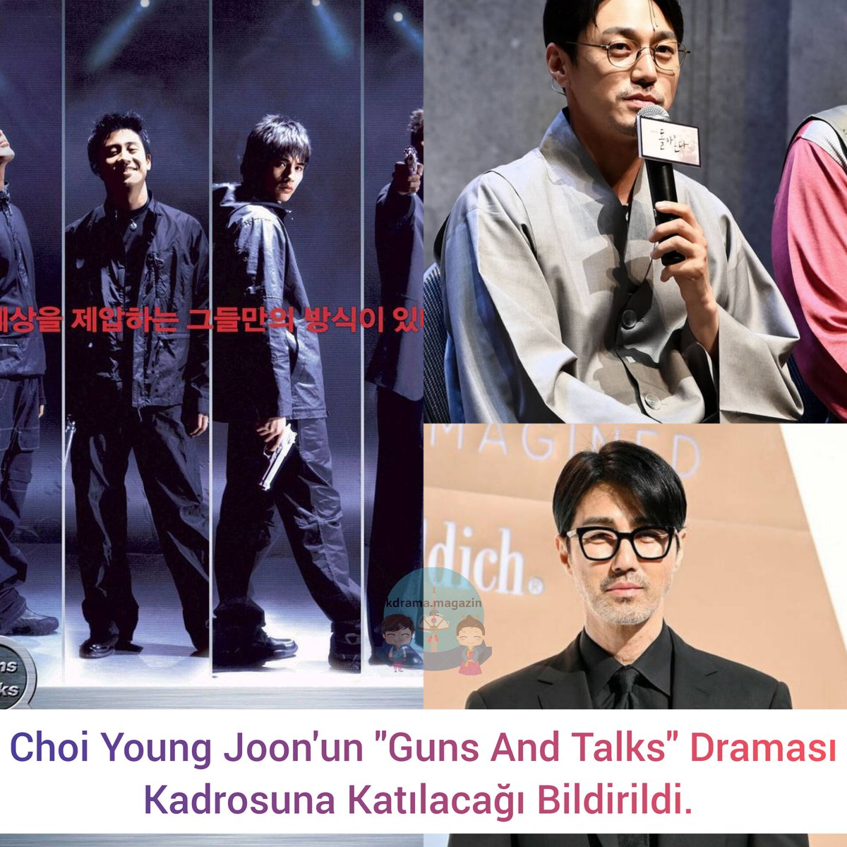 #ChoiYoungJoon'un #GunsAndTalks Draması Kadrosuna Katılacağı Bildirildi. 

🎬Orijinal filmde patlayıcı konusunda uzmanlaşmış #ShinHaKyun tarafından canlandırılan karakter Jung-woo'yu canlandıracak. 

➡️#ChaSeungWon, Sang-yeon'u canlandırmak için görüşmelerde bulunuyor.