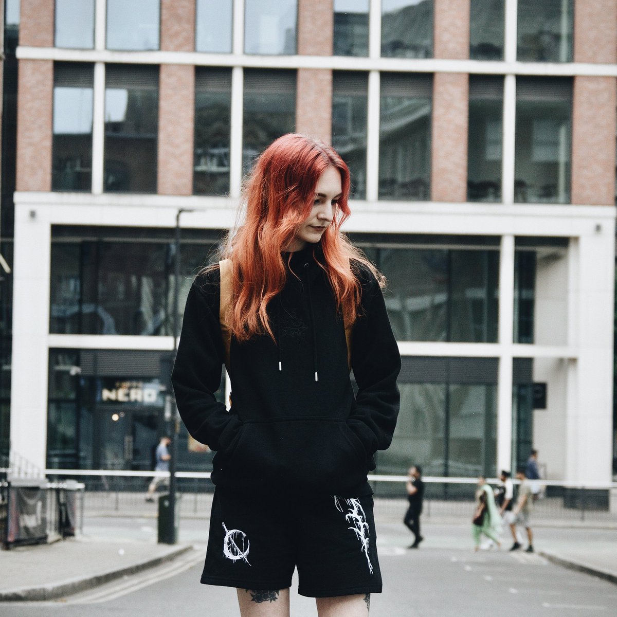 moonmaterials's tweet photo. These shorts will be online next week!

Shorts made from recycled plastic, embroidery &amp; thorn designs to match other pieces available such as the thorn hoodie &amp; crop hoodie (also coming next week!) 🥰🖤 https://t.co/oX5el6NvdH