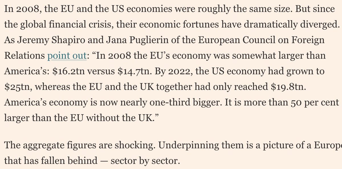 hofrench's tweet photo. Europe has fallen behind America and the gap is growing https://t.co/aXXO8KUceg https://t.co/y0x7jYlqWI