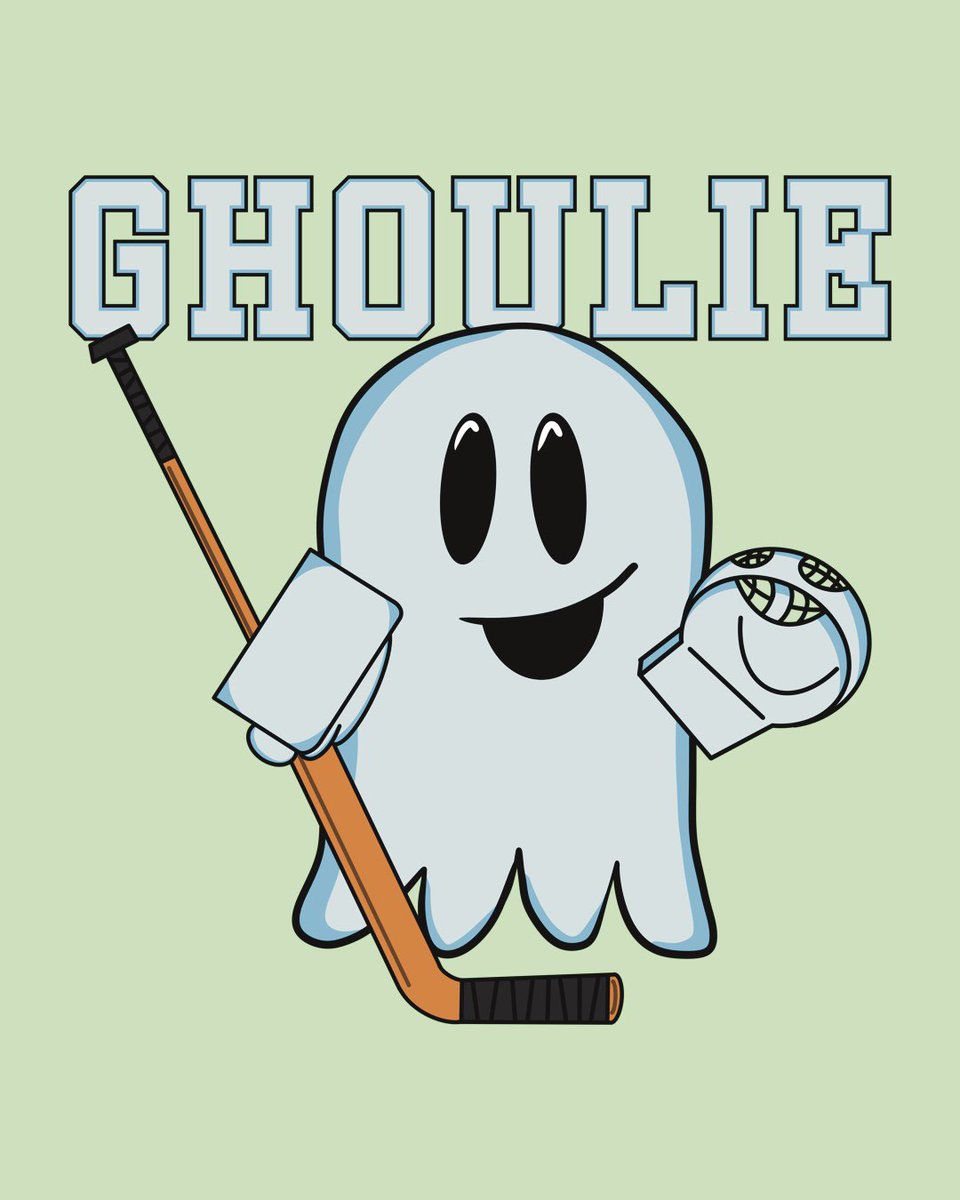 Ghoulie the goalie! Has been purchased on various products by people in the UK, Germany, and Switzerland! Absolutely amazing. Thank you so much for the support! #icehockeygoalie #netminder #tendy #goaltender link in bio!!!