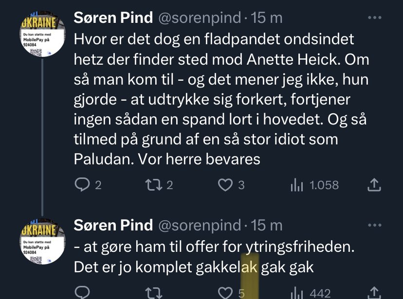 Edtwodth's tweet photo. Det kommer ikke som den store overraskelse, at den mand, som Mette Frederiksen har givet bestikkelse i form af en godt betalt formandspost for et medieansvarsudvalg, @sorenpind, går i forsvar for fake news og manipulationer.
#dkpol #dkmedier #heick https://t.co/ZzkMtH9uBj